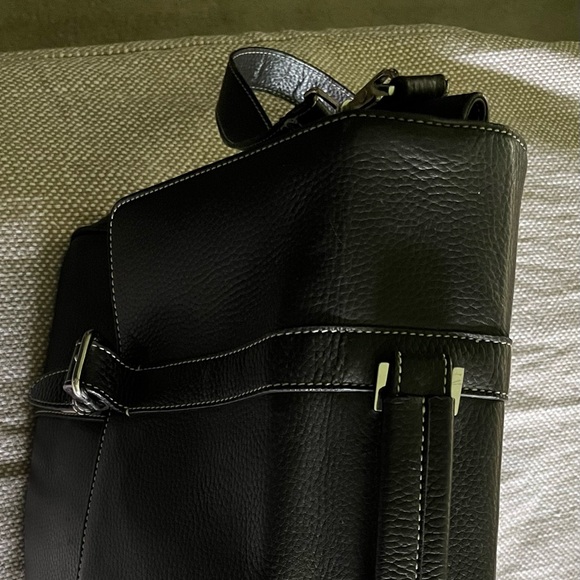 Lambertson Truex leather briefcase with shoulder strap - Picture 2 of 6